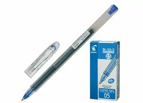 685310 - Ручка гел. PILOT Super Gel, корпус проз. узел 0,5мм, линия 0,3мм, синяя, BL-SG-5 141842 (1)