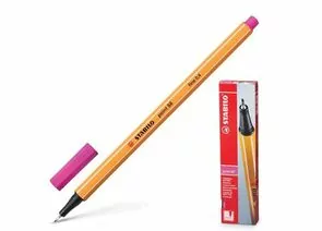 745629 - Ручка капиллярная STABILO Point, РОЗОВАЯ, корпус оранжевый, линия письма 0,4 мм, 88/56 (1)