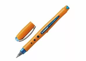 745705 - Ручка-роллер STABILO Worker, СИНЯЯ, оранжевый корпус soft-touch, узел 0,7 мм, линия письма 0,5 м (1)
