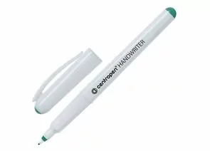 745757 - Ручка капиллярная CENTROPEN Handwriter, ЗЕЛЕНАЯ, трехгранная, линия письма 0,5 мм, 4651/1З (1)