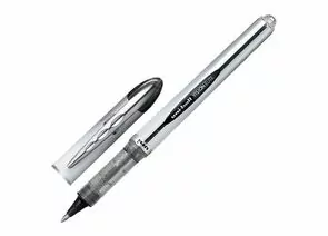 745897 - Ручка-роллер UNI-BALL (Япония) Vision Elite, ЧЕРНАЯ, корпус серый, узел 0,8 мм, линия письма 0,6 м (1)
