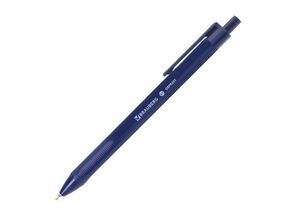 746058 - Ручка шариковая масляная автоматическая BRAUBERG Trios, СИНЯЯ, корпус синий, узел 0,7 мм, линия пи (1)