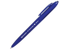 746110 - Ручка шариковая масляная автоматическая BRAUBERG Sky Blue, СИНЯЯ, soft-touch, узел 0,7 мм, линия п (1)