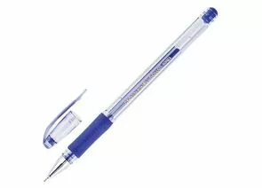 746162 - Ручка гелевая с грипом CROWN Hi-Jell Needle Grip, СИНЯЯ, узел 0,7 мм, линия письма 0,5 мм, HJR-500 (1)