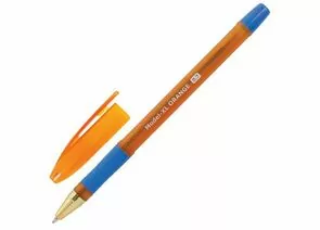 746257 - Ручка шариковая масляная с грипом BRAUBERG Model-XL ORANGE, СИНЯЯ, узел 0,7 мм, линия 0,35 мм, 14324 (1)