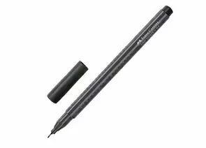 746308 - Ручка капиллярная FABER-CASTELL Grip Finepen, ЧЕРНАЯ, трехгранная, корпус черный, 0,4 мм, 151699 (1)