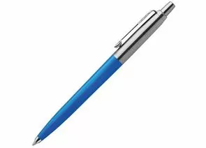 746346 - Ручка шариковая PARKER Jotter Plastic CT, корпус синий, детали из нержавеющей стали, блистер, синя (1)
