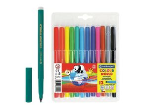 746504 - Фломастеры CENTROPEN Color World, 12цв., эргономичная форма, смываемые, вентилируемый колпачок, 75 (1)