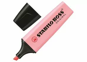 746725 - Текстовыделитель STABILO Boss Pastel, РОЗОВЫЙ, линия 2-5 мм, 70/129 (1)