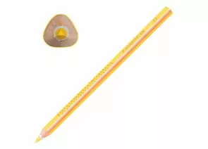 746933 - Карандаш цветной утолщенный STAEDTLER Noris club, 1 шт., трехгранный, грифель 4 мм, желтый, 1284-1 (1)