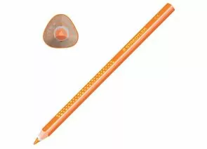 746936 - Карандаш цветной утолщенный STAEDTLER Noris club, 1 шт., трехгранный, грифель 4 мм, оранжевый, 128 (1)