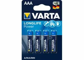 16702 - Элемент питания Varta 4903.113.414 LONGLIFE Power LR03/286/AAA BL4 (1)