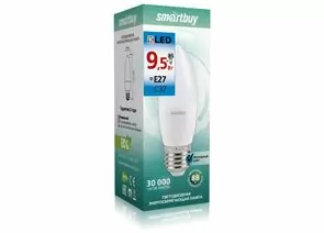 663682 - Smartbuy свеча C37 E27 9.5W(900lm) 6000K 6K матовая пластик SBL-C37-9_5-60K-E27 (1)