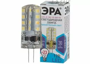 666066 - Лампа св/д ЭРА стандарт G4 12V 3W (240lm) 4000K 4K 42х16 LED-JC-3W-12V-840-G4 (1)