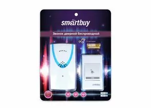673535 - SmartBuy звонок дверной беспроводной аналог. 100м,32 мелодии, 2xAAA/A23 с кнопкой белый SBE-11-1-32 (1)
