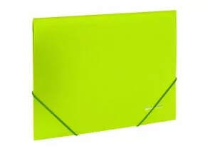748341 - Папка на резинках BRAUBERG Neon, неоновая, зеленая, до 300 листов, 0,5 мм, 227460 (1)