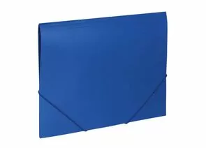 748440 - Папка на резинках BRAUBERG Office, синяя, до 300 листов, 500 мкм, 227712 (1)
