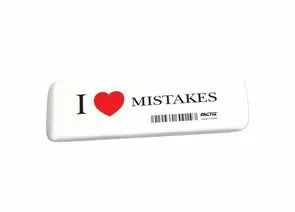 748576 - Ластик большой FACTIS I love mistakes (Испания), 140х44х9 мм, прямоугольный, скошенные края, синте (1)