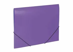 748647 - Папка на резинках BRAUBERG Office, фиолетовая, до 300 листов, 500 мкм, 228081 (1)