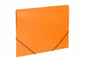 748650 - Папка на резинках BRAUBERG Office, оранжевая, до 300 листов, 500 мкм, 228084 (1)