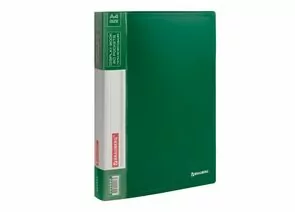 748995 - Папка 60 вкладышей BRAUBERG стандарт, зеленая, 0,8 мм, 228684 (1)