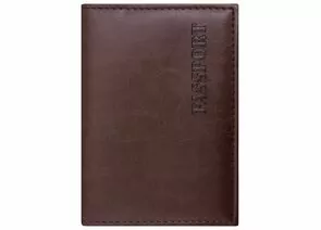 749828 - Обложка д/паспорта STAFF Profit, экокожа, мягкая изолоновая вставка, PASSPORT, коричневая, 23718 (1)