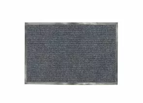 750779 - Коврик входной ворсовый влаго-грязезащитный ЛАЙМА, 90х120 см, ребристый, толщина 7 мм, серый, 602872 (1)