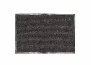 750781 - Коврик входной ворсовый влаго-грязезащитный ЛАЙМА, 90х120 см, ребристый, толщина 7 мм, черный, 60287 (1)