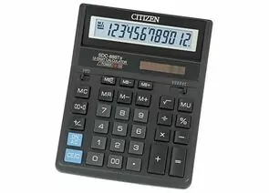 321406 - Калькулятор CITIZEN настольный SDC-888, 12 разр., двойное питание, 205х159мм, оригинальный (1)