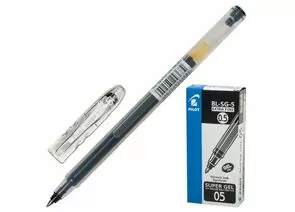 685309 - Ручка гел. PILOT Super Gel, корпус проз. узел 0,5мм, линия 0,3мм, черная, BL-SG-5 141841 (1)