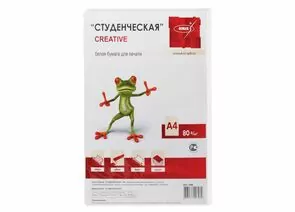 744067 - Бумага офисная А4, СТУДЕНЧЕСКАЯ, 80 г/м2, 100 л., Россия, CREATIVE, белизна 146% (CIE), БС 100 (1)