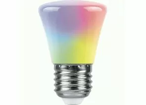 780582 - Feron Лампа колокольчик C45 E27 1W RGB матов быст смена цвет 70x45 д/гирлянды Белт Лайт LB-372 38128 (1)