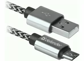 773102 - Кабель USB(A)шт. - microUSBшт. USB08-03T PRO USB2.0 Белый, AM-MicroBM, 1м, 2.1A, Defender, 87803 (1)