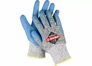 532563 - Перчатки ЗУБР для защиты от порезов, с рельефным латексным покрытием, размер L (1)