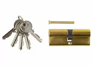 542549 - Механизм ЗУБР МАСТЕР цилиндровый, тип ключ-ключ, цвет латунь, 5-PIN, 80мм (1)