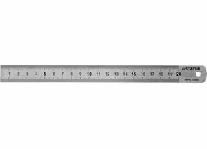 544493 - Линейка STAYER PROFI нержавеющая, двухсторонняя гравированная шкала, 0,2м (1)