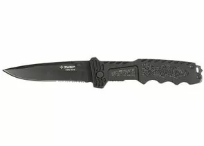 551630 - Нож ЗУБР ПРЕМИУМ ДИВЕРСАНТ складной тактический, усилен. метал. рукоятка, усилен. лезвие для рубки (1)