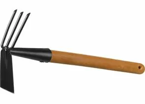 628582 - Мотыга-рыхлитель PROLine, лопатка+3 зуба с деревянной ручкой, GRINDA 421517, 113х100х575мм (1)