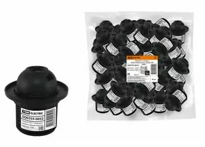 687673 - TDM Патрон E27 с кольцом, термостойкий пластик, черный, (50!) SQ0335-0052 (1)