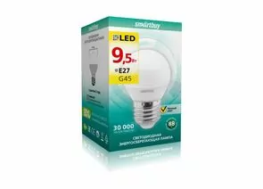 692552 - Smartbuy шар G45 E27 9.5W 3000K 2K матовая пластик SBL-G45-9_5-30K-E27 (1)