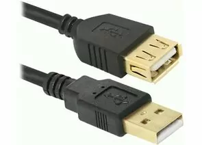 772914 - Кабель удлинитель USB(A)гн. - USB(A)шт. USB02-06PRO USB2.0 AM-AF, 1.8м. позол.разъемы,Defender,87429 (1)