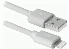 773098 - Кабель USB(A)шт. - 8pin шт. (Apple) ACH01-03BH белый, USB(AM)-Lightning, 1м, Defender, 87479 (1)