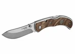 551633 - Нож ЗУБР ПРЕМИУМ СКИФ складной, эргономичная рукоятка с деревянными накладками,180мм/лезвие 75мм (1)