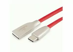 711163 - Кабель USB(A)шт. - 2.0 type C шт. Cablexpert, серия Gold, 1м, красный, BL (1)