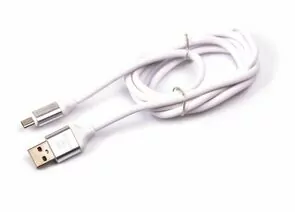 725627 - Кабель USB(A)шт. - microUSBшт. 2.0 HARPER SCH-330 white, метал. разъемы 1м, белый (1)