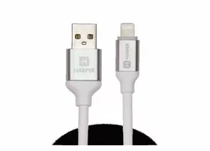 725629 - Кабель USB(A)шт. - 8pin шт. (iphone 5-10) HARPER SCH-530 white, метал. разъемы 1м, белый (1)