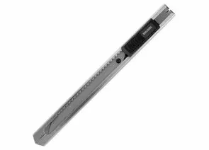 749794 - Нож канцелярский 9 мм BRAUBERG Extra 30, металлический, лезвие 30°, автофиксатор, подвес, 237084 (1)