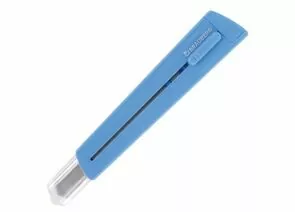 749796 - Нож канцелярский 9 мм BRAUBERG Delta, автофиксатор, цвет корпуса голубой, блистер, 237086 (1)