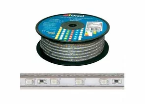 571834 - Uniel лента св/д ULS-2835-60LED/m-10mm-IP67-220V-8W/m-50M-GREEN, зеленый (герметич.) 50м (1)