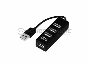 611078 - Разветвитель USB на 4 порта черный REXANT, 18-4103 (1)